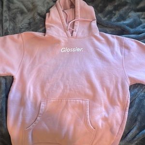 pink glossier hoodie
